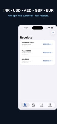 Rent Receipt screenshot from its official App Store listing